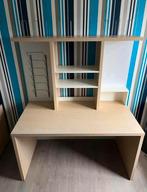 Groot Ikea bureau - boekensteun- whiteboard - opbergruimte, Zo goed als nieuw, Ophalen