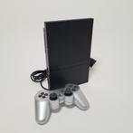 Playstation 2 Slim met Zilverkleurige Controller, Spelcomputers en Games, Spelcomputers | Sony PlayStation 2, Gebruikt, Zwart