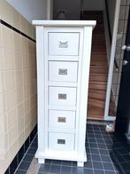 Ladekast wit (hoogte 130 cm, breedte 50 cm, diepte 45 cm), Huis en Inrichting, Kasten | Ladekasten, Ophalen, Minder dan 50 cm