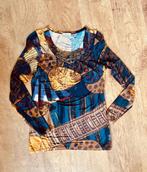 Mooie lange top van OUI, hersfstkleuren. Mt 40. Stretch, Blauw, Nieuw, Lange mouw, Ophalen