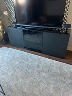 Ikea Besta tv meubel met limited deuren zwart hout, Ophalen, 150 tot 200 cm, Zo goed als nieuw, Minder dan 100 cm