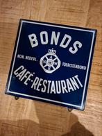 Emaille Reclame bord ANWB BONDS Café-Restaurant HORECA, Ophalen of Verzenden, Zo goed als nieuw, Reclamebord