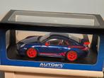 Porsche 991 997 GT3 RS 3.8 Autoart Blue/Red stripes Topstaat, Hobby en Vrije tijd, Modelauto's | 1:18, Ophalen of Verzenden, Zo goed als nieuw