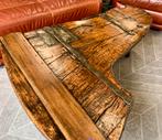 Tafel gemaakt van roer skûtsje of kotter antieke salontafel, Huis en Inrichting, Ophalen of Verzenden, Rechthoekig, 100 tot 150 cm