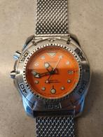 Seiko Kinetic Diver 200m - Oranje wijzerplaat, Sieraden, Tassen en Uiterlijk, Horloges | Heren, Staal, Polshorloge, Ophalen of Verzenden