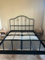 Ikea sagstua bed, Huis en Inrichting, Slaapkamer | Bedden, Ophalen, Gebruikt, Zwart, Tweepersoons
