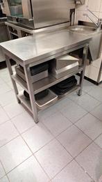 RVS Werkbank met 2 Onderstellen - 90x60x90cm, Doe-het-zelf en Verbouw, Werkbanken, Ophalen, Gebruikt