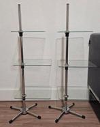 Vintage Glazen Display Standaards / Etagères - Set van 2, Ophalen, Zo goed als nieuw