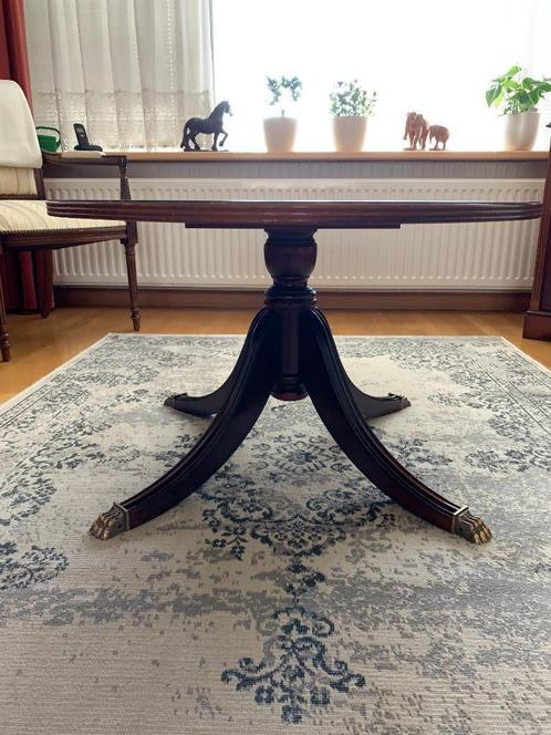 Houten salontafel mahonie 124 cm, Huis en Inrichting, Tafels | Salontafels, Gebruikt, Minder dan 50 cm, 50 tot 100 cm, 100 tot 150 cm