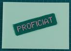 kaart met geborduurd "PROFICIAT" (1681), Ophalen of Verzenden, Nieuw, Overige thema's