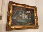 Schilderij met Katten met Roe Bros lijst, Antiek en Kunst, Kunst | Schilderijen | Klassiek, Ophalen