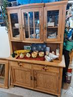 Antieke grenen buffetkast 2 delig lades en deuren, Ophalen, Gebruikt, 100 tot 150 cm, 200 cm of meer
