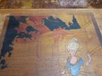 Art nouveau houten paneel met afbeelding pyrografie, Antiek en Kunst, Ophalen of Verzenden