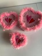 Lieve fluffly opbergdoosjes roze, Huis en Inrichting, Ophalen of Verzenden, Zo goed als nieuw