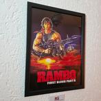 Rambo First Blood Part 2 ingelijste Poster 30*40cm, Verzamelen, Posters, Rechthoekig Staand, Met lijst, Nieuw, Ophalen of Verzenden