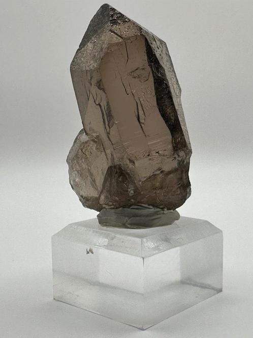Smoky Quarts kristal - Zwitserland, Verzamelen, Mineralen en Fossielen, Mineraal, Ophalen of Verzenden