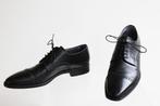 Bijna nieuwe zwarte Santoni lace-ups in maat 8 F = maat 42, Kleding | Heren, Schoenen, Zwart, Ophalen of Verzenden, Zo goed als nieuw