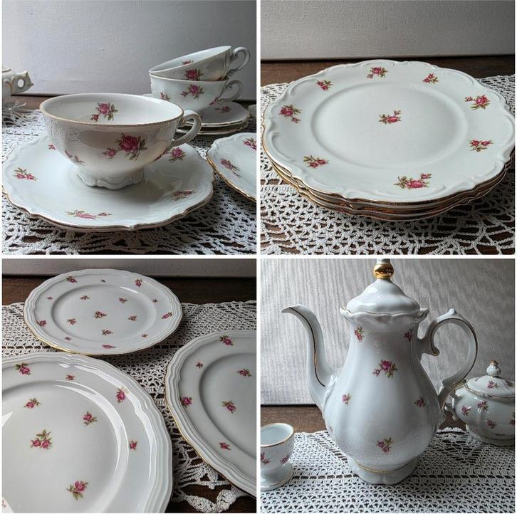 Bavaria roosjes  servies - goed, Antiek en Kunst, Antiek | Servies compleet, Ophalen of Verzenden