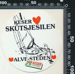 Sticker: Keser Uitzendgroep - Skutsjesilen, Verzamelen, Ophalen of Verzenden
