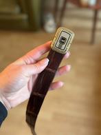 Krokodillenleren Riem, Kleding | Heren, Riemen en Ceinturen, 95 tot 105 cm, Bruin, Echt leder, Ophalen of Verzenden