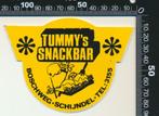 Sticker: Tummys Snackbar - Schijndel, Ophalen of Verzenden, Zo goed als nieuw, Bedrijf of Vereniging