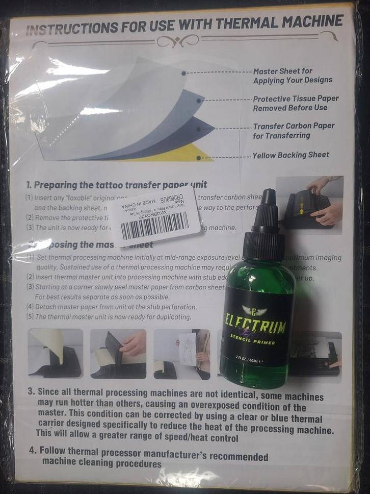 Tattoo Benodigdheden: Transferpapier & Stencil Primer, Hobby en Vrije tijd, Knutselen, Nieuw, Materiaal, Ophalen of Verzenden