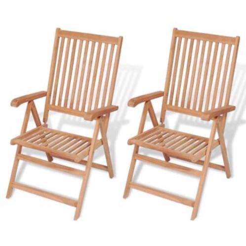Tuinstoelen 2 stuks acaciahout -nieuw in doos-, Tuin en Terras, Tuinstoelen, Nieuw, Hout, Inklapbaar, Ophalen of Verzenden