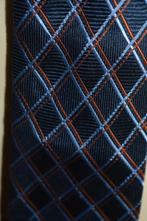 mooie brede stijlvolle zijden stropdas, Ophalen of Verzenden, Zo goed als nieuw, Blauw, Met patroon