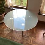 Salontafel glas, Huis en Inrichting, Ophalen, Gebruikt, 50 tot 100 cm, Rond