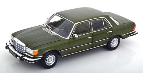 1:18 Mercedes Benz 350 SE W116 US-version - 1973 - Groen met, Hobby en Vrije tijd, Modelauto's | 1:18, Nieuw, Auto, Norev, Ophalen of Verzenden