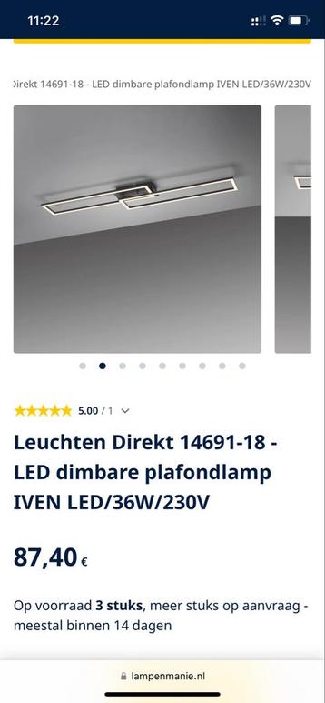 LED Plafondlamp Direkt 14691-18 - Nieuw in doos beschikbaar voor biedingen