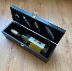 Luxe zwarte wijnkist met accessoires, Ophalen of Verzenden, Zo goed als nieuw, Overige gebieden, Overige typen