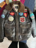 Vintage AVIREX TOP GUN pilot leather jacket, Maat 46 (S) of kleiner, Gedragen, Avirex, Bruin