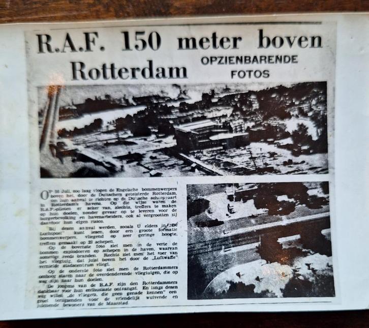 Foto De Luchtpost no4 29071940 RAF bombarderen Rotterdam, Verzamelen, Foto's en Prenten, Zo goed als nieuw, Foto, Overige onderwerpen