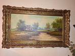 Schilderij: Landschap met huisje, Antiek en Kunst, Kunst | Schilderijen | Klassiek, Ophalen