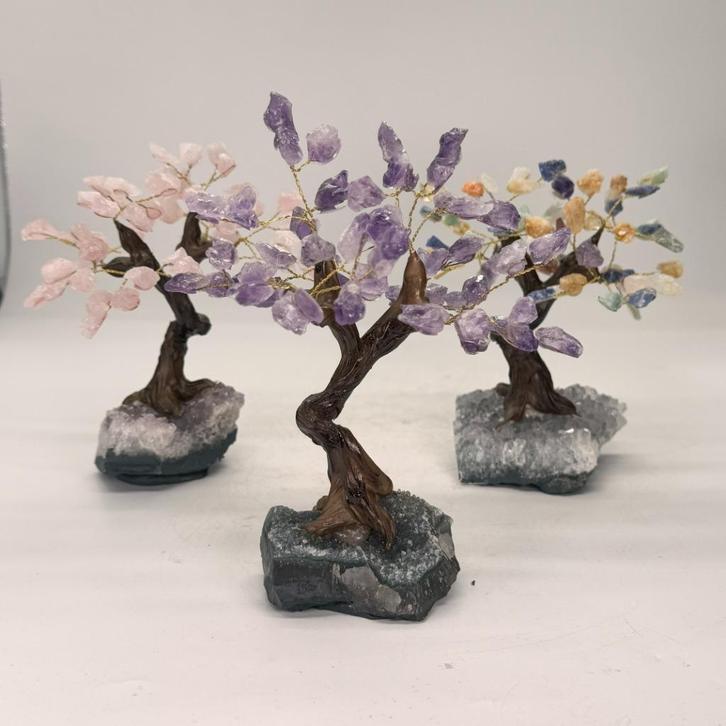 edelstenen boom van amethist, rozenkwarts of een mix, Verzamelen, Mineralen en Fossielen, Mineraal, Ophalen of Verzenden
