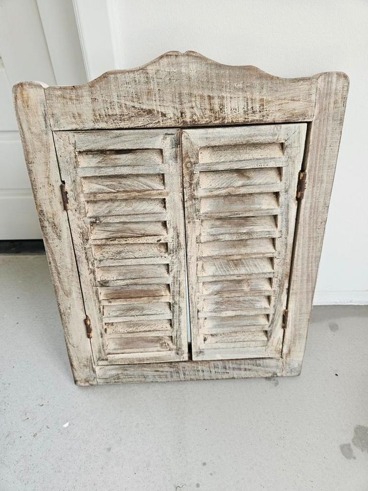 Landelijke Louvre Spiegel, Huis en Inrichting, Woonaccessoires | Spiegels, Gebruikt, Minder dan 50 cm, Minder dan 100 cm, Overige vormen