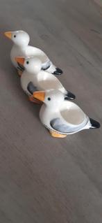 Leuke eierdopjes in de vorm van zeemeeuwen, Overige materialen, Ophalen of Verzenden, Zo goed als nieuw, Grijs
