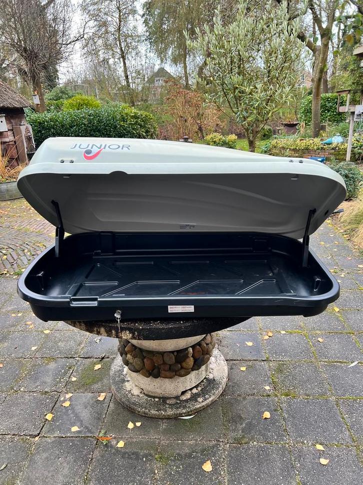 Dakkoffer JUNIOR 320 liter , zie foto’s., Auto diversen, Dakkoffers, Zo goed als nieuw, Ophalen