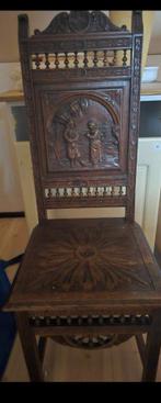 Antieke Spaanse Revival hout-gesneden stoel, Antiek en Kunst, Antiek | Meubels | Stoelen en Banken, Ophalen of Verzenden