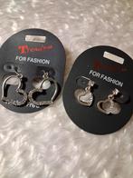 Oorbellen Set - Hartjes met Zirkonia nieuw., Overige materialen, Met strass, Nieuw, Ophalen of Verzenden