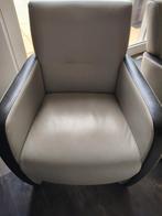 Eetkamer stoelen 6x leer met wieltjes, Minder dan 50 cm, Gebruikt, Minder dan 75 cm, Leer