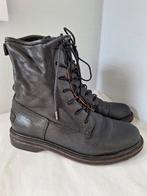Veterboots van Shabbies Amsterdam maat 38 zwart leer, Ophalen of Verzenden, Gedragen, Zwart