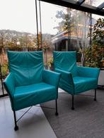 Montis Charly fauteuils, turkooise 2 stuks, Huis en Inrichting, Stoelen, Twee, Overige kleuren, Leer, Ophalen of Verzenden
