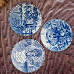 3 Delfts blauw bordjes seizoenen, Antiek en Kunst, Ophalen