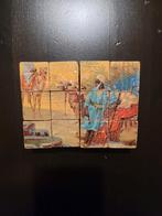 Antieke Litho Blokkenpuzzel Hout, Antiek en Kunst, Ophalen of Verzenden