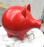 Vintage spaarvarken, keramiek, rood, Antiek en Kunst, Antiek | Keramiek en Aardewerk, Ophalen of Verzenden