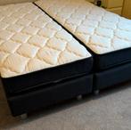 Logeerbed boxspring inclusief matrassen 160x200 zwart, Ophalen, Zwart, Tweepersoons, Zo goed als nieuw