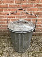 Oude zinken vuilnisemmer uit Raalte., Ophalen, 40 liter of meer, Zo goed als nieuw, Metaal