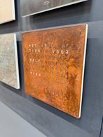 Nieuw Qlocktwo qlock two Design Klok Rust 45x45 roest, Huis en Inrichting, Woonaccessoires | Klokken, Nieuw, Ophalen of Verzenden